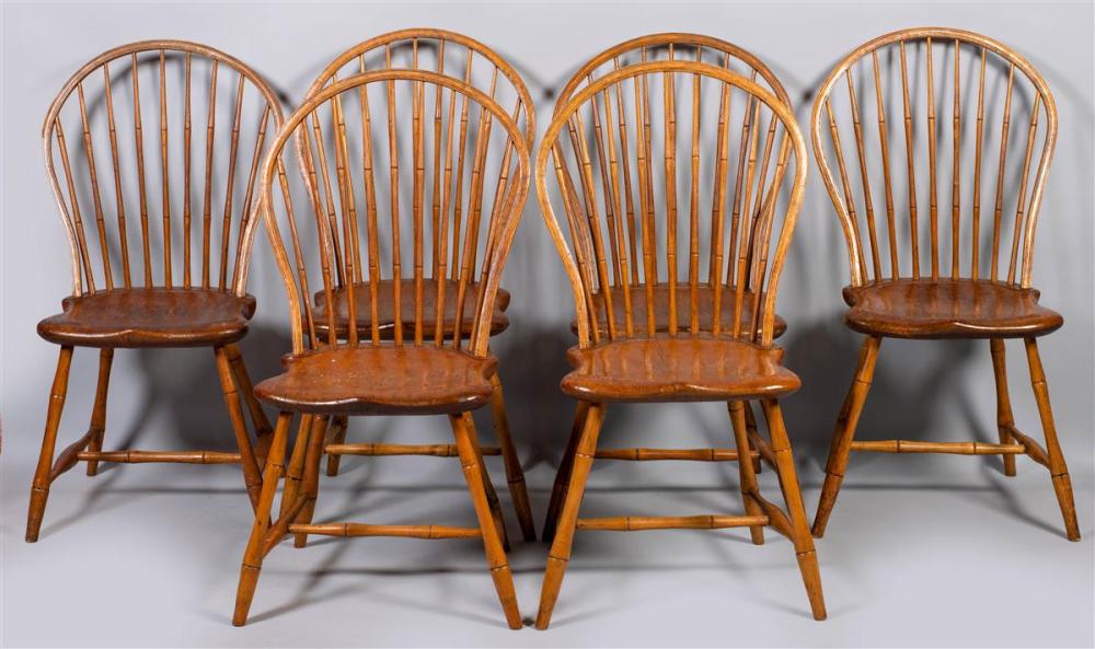 SET OF SIX AMERICAN OR ENGLISH PINE