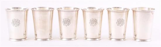 Set of six American sterling