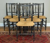 SET OF SIX ANTIQUE FANCY CHAIR