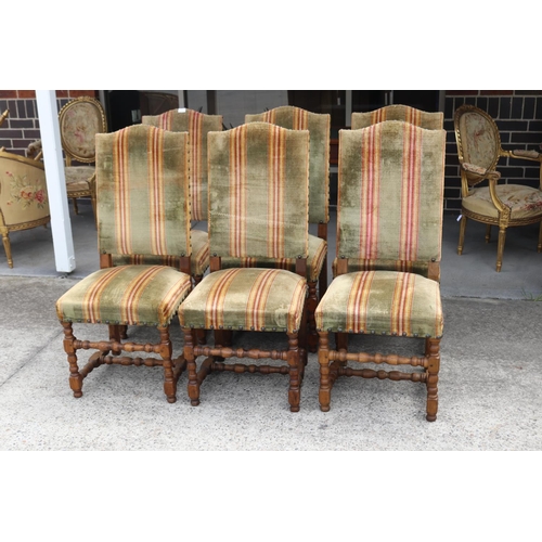 Set of six antique French oak Louis