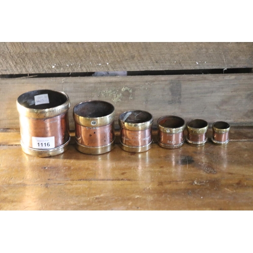 Set of six antique graduating