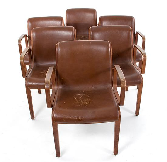 Set of six armchairs for Knoll