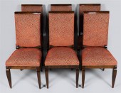 SET OF SIX ART DECO BEECHWOOD