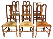 SET OF SIX ASSEMBLED CHAIRS, F