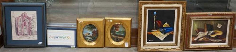 SET OF SIX ASSORTED WORKS OF ARTSet