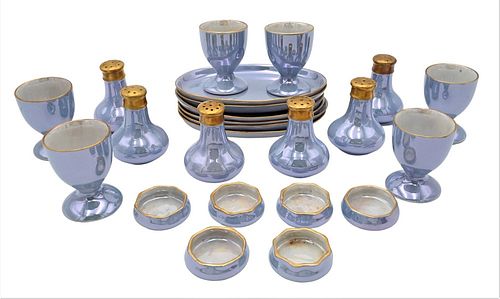 SET OF SIX AUSTRIAN PORCELAIN PLACE