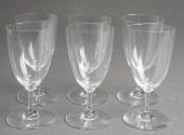 SET OF SIX BACCARAT CRYSTAL ST