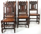 Set of Six Baroque Style Dinin