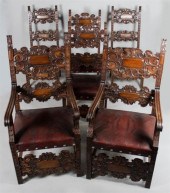 SET OF SIX BAROQUE STYLE CARVE