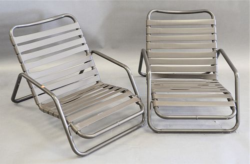 SET OF SIX BEACH OR POOL CHAIRS.Set