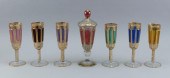 SET OF SIX BOHEMIAN GILDED COL