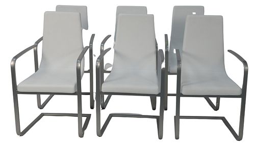 SET OF SIX CALLIGARIS ARMCHAIRS,