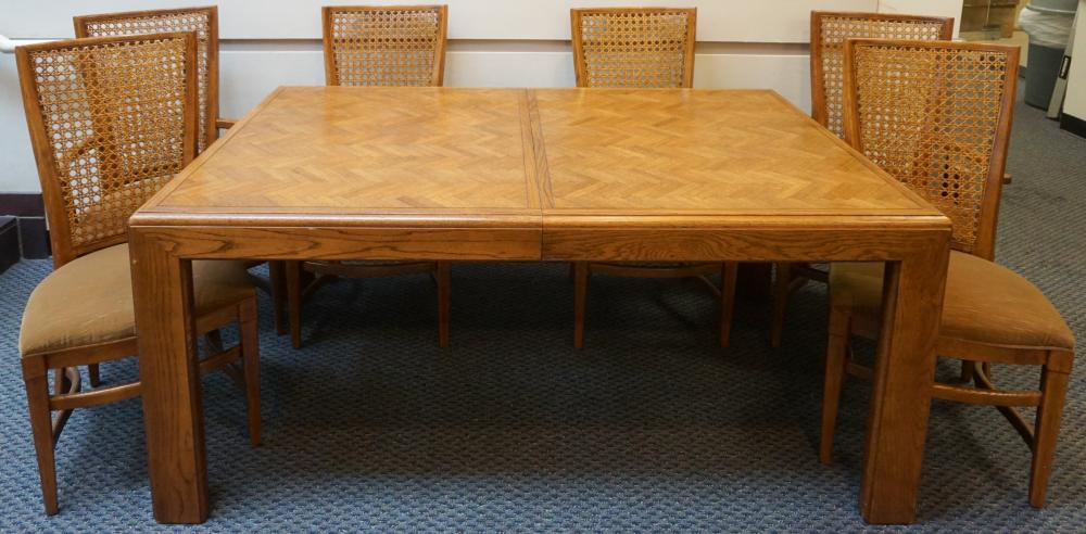 SET OF SIX CENTURY OAK AND CANED