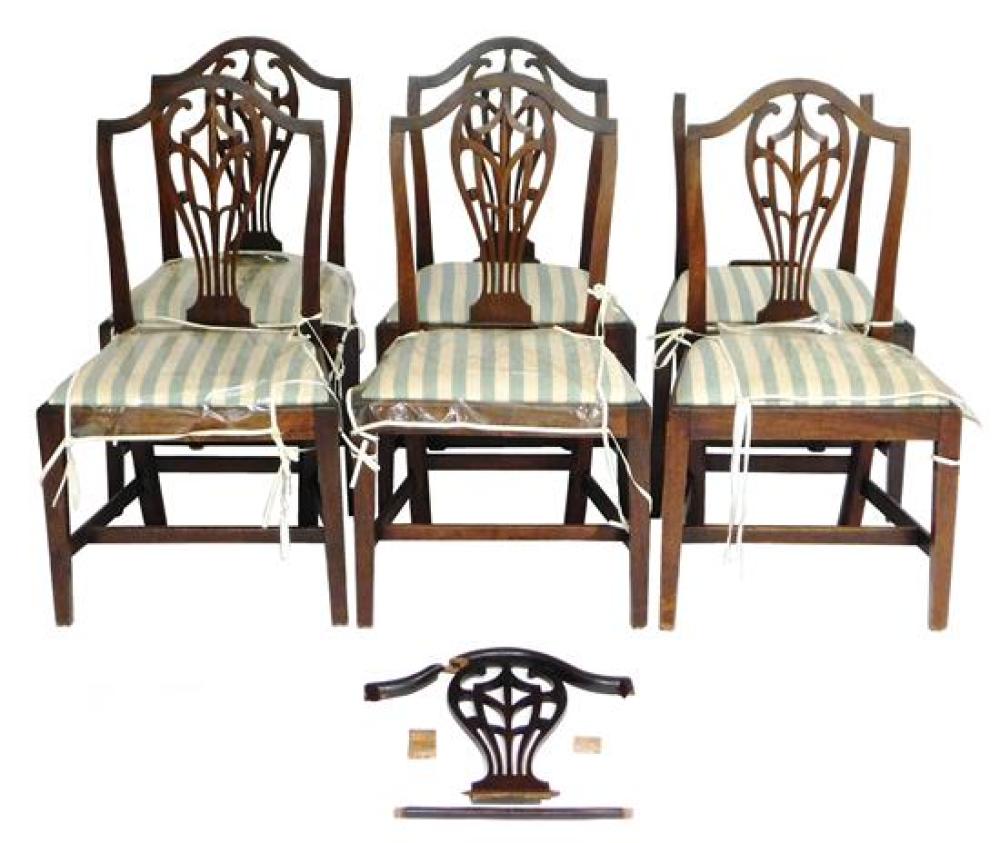 SET OF SIX CHAIRS, ENGLISH,