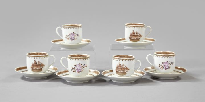 Set of Six Chinese Export Porcelain