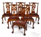 SET OF SIX CHIPPENDALE MAHOGAN