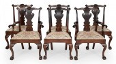 SET OF SIX CHIPPENDALE PLUME-B