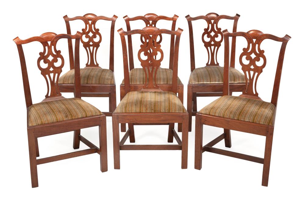 SET OF SIX CHIPPENDALE SIDE