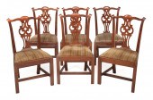 SET OF SIX CHIPPENDALE SIDE CH