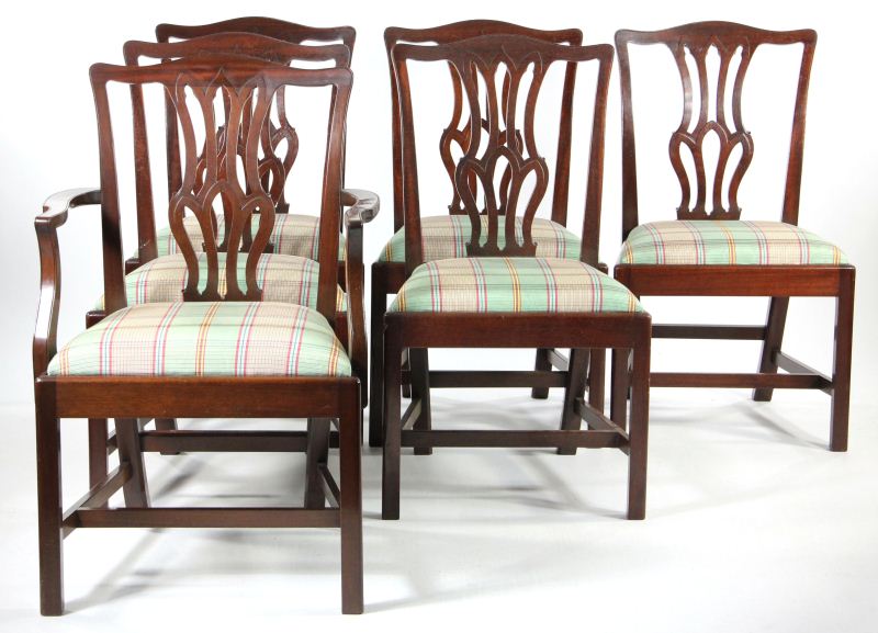 Set of Six Chippendale Style Dining