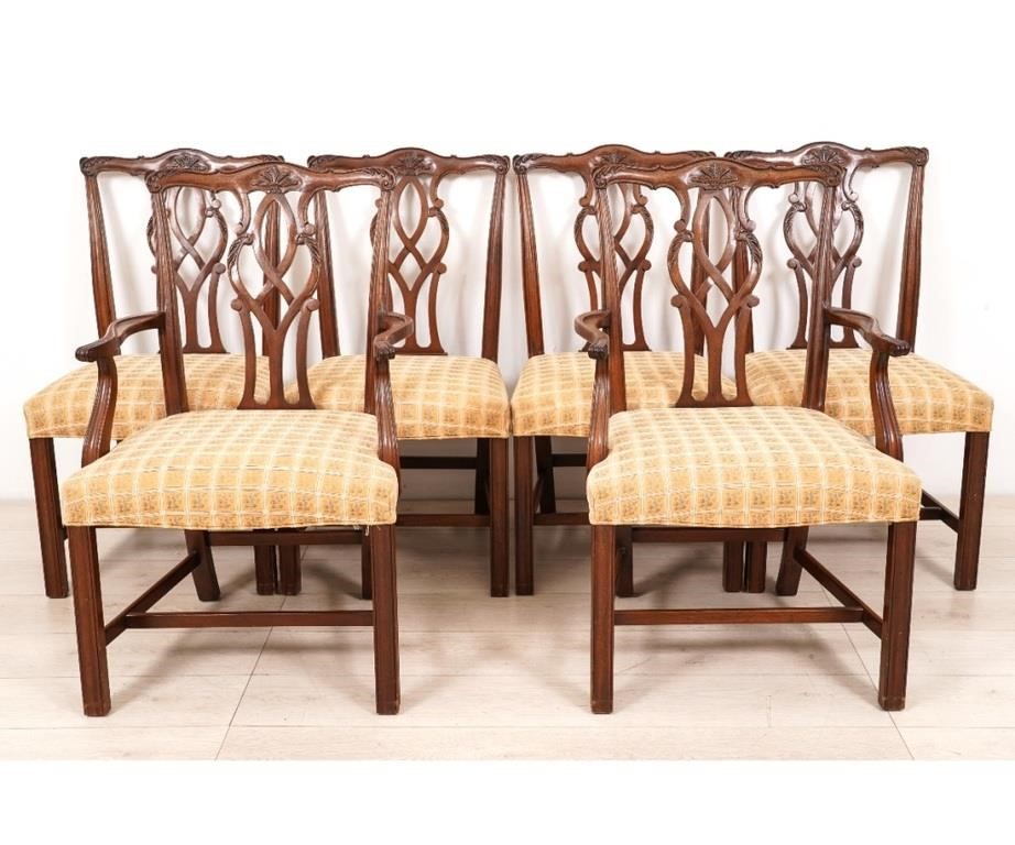 Set of six Chippendale style