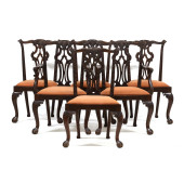 SET OF SIX CHIPPENDALE STYLE C