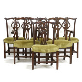 SET OF SIX CHIPPENDALE STYLE C