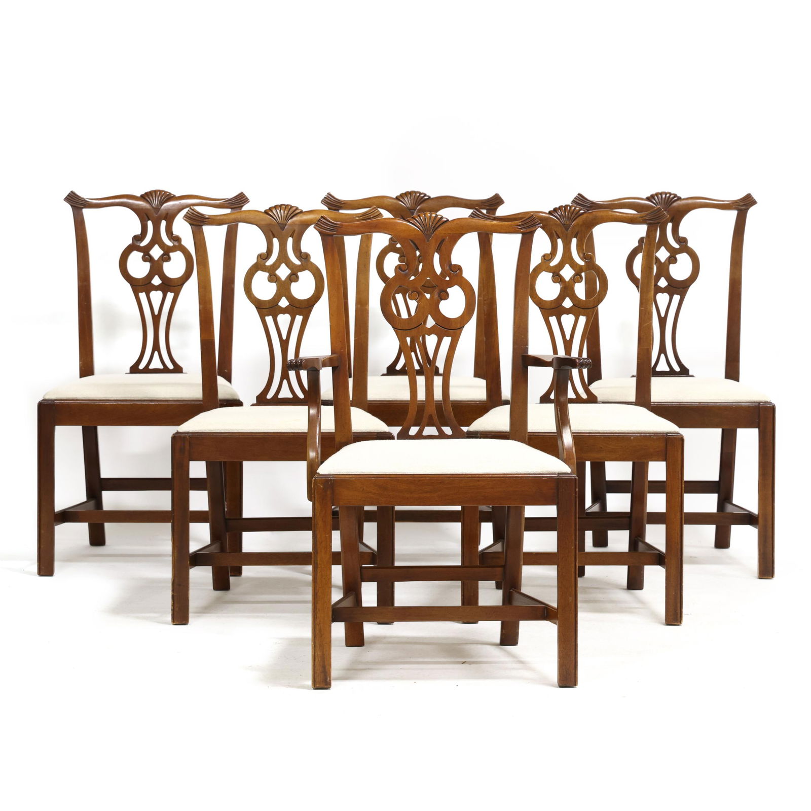 SET OF SIX CHIPPENDALE STYLE