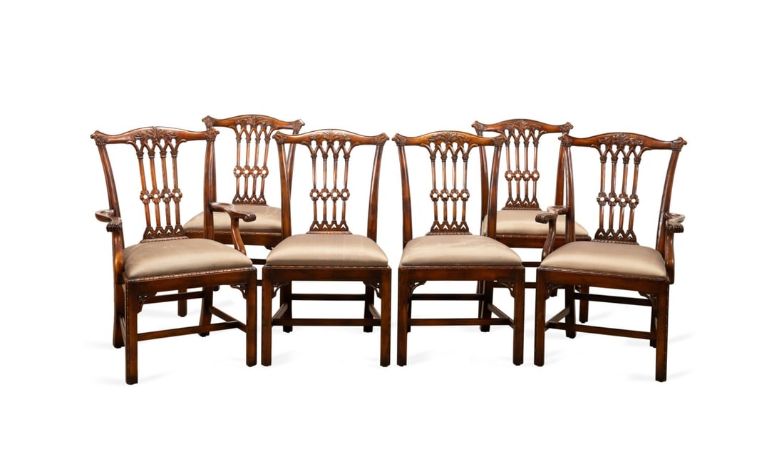 SET OF SIX CHIPPENDALE STYLE