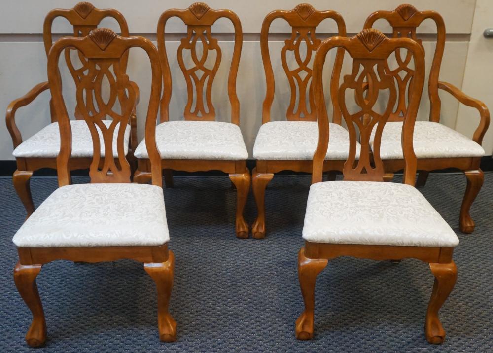 SET OF SIX CHIPPENDALE STYLE CARVED
