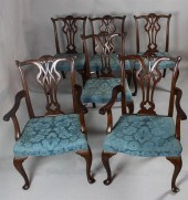 SET OF SIX CHIPPENDALE STYLE C