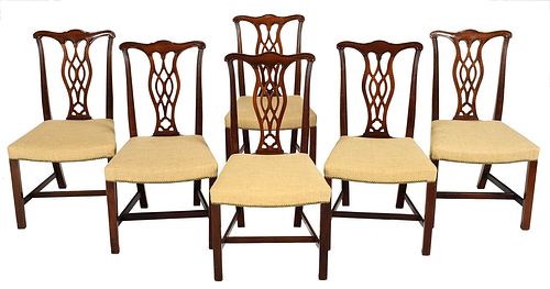 SET OF SIX CHIPPENDALE STYLE