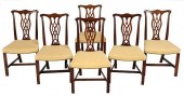 SET OF SIX CHIPPENDALE STYLE M