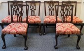 SET OF SIX CHIPPENDALE STYLE M