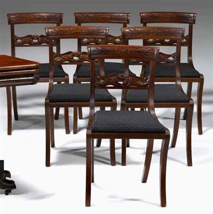 Set of six Classical carved