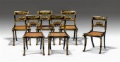 Set of six Classical ebonized