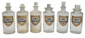 SET OF SIX CLEAR GLASS APOTHEC