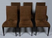 SET OF SIX CONTEMPORARY BROWN