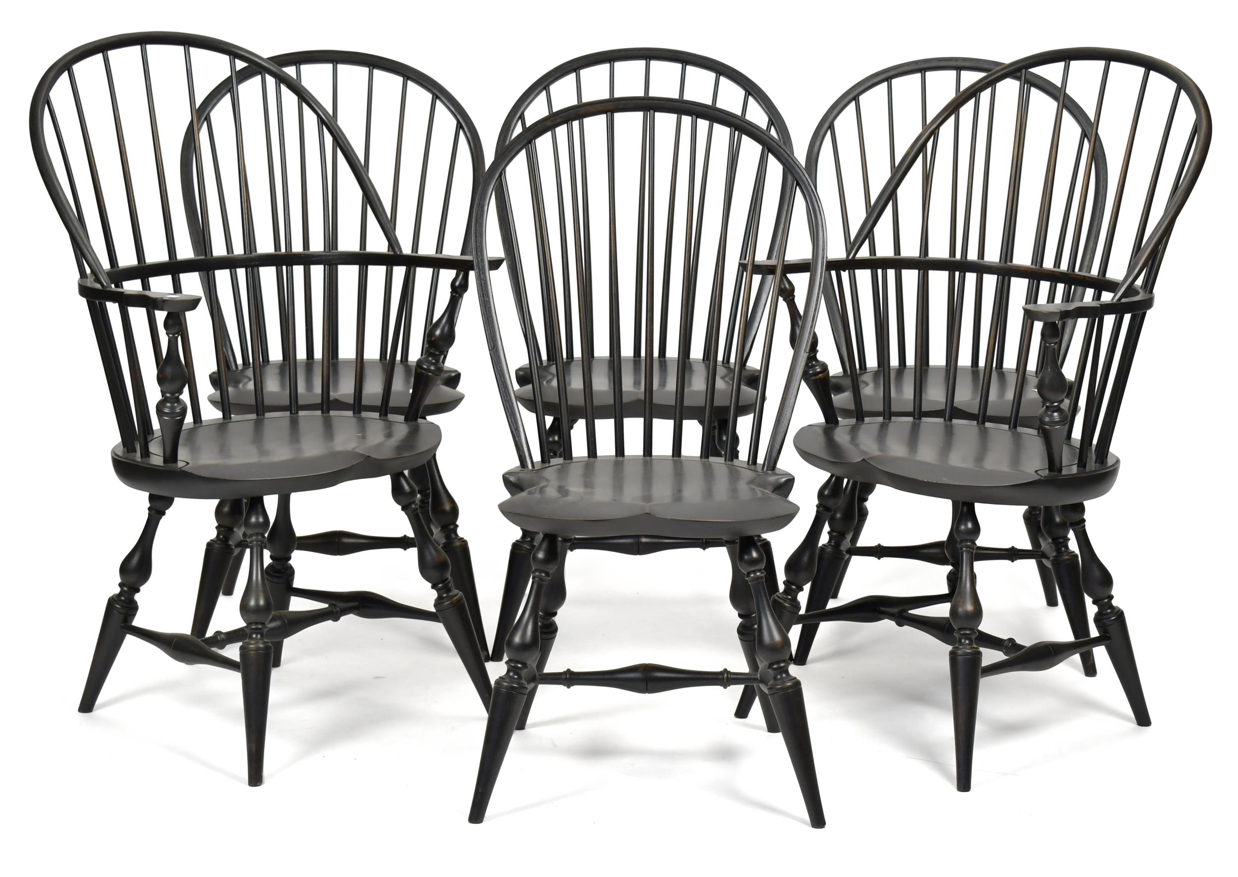 SET OF SIX CONTEMPORARY WINDSOR
