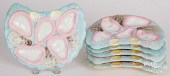 SET OF SIX CRESCENT OYSTER PLA