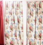 SET OF SIX CUSTOM WINDOW CURTA