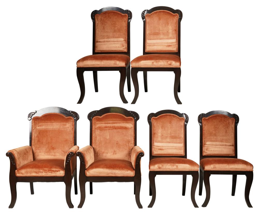 SET OF SIX DECO-STYLE DINING