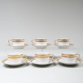 SET OF SIX DIOR PORECELAIN TEA