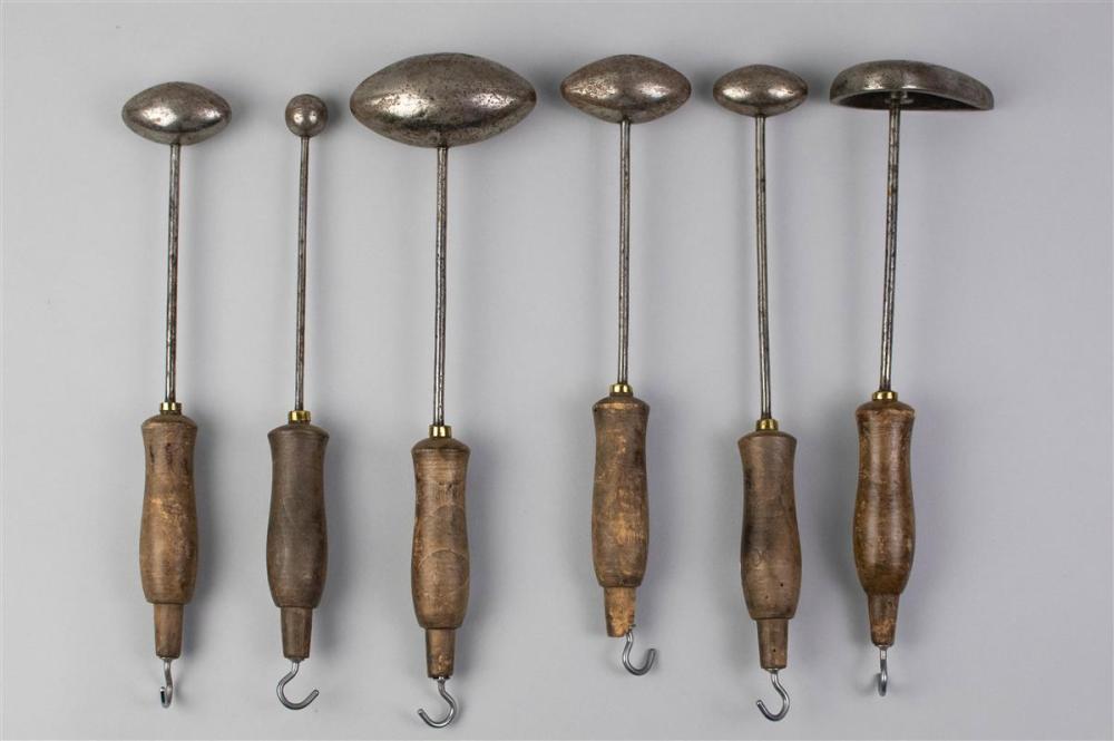 SET OF SIX 'DISTRESSING' HAMMERSSET