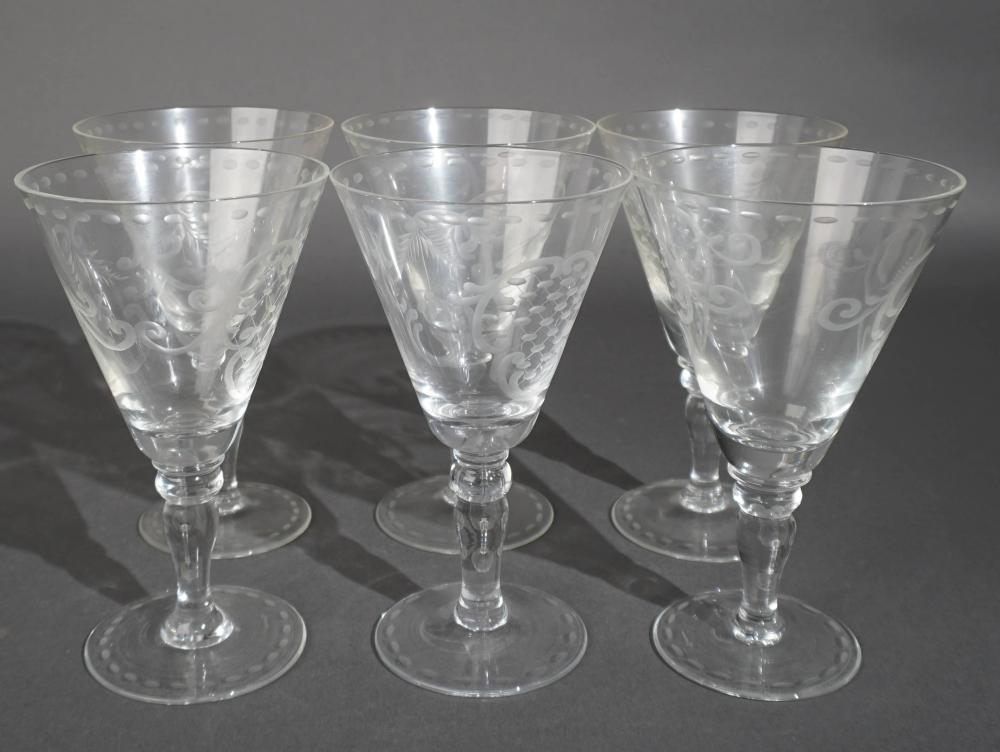 SET OF SIX EGERMANN CZECH CLEAR