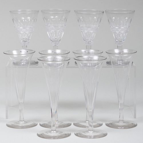 SET OF SIX ENGLISH CHAMPAGNE FLUTES