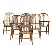 SET OF SIX ENGLISH ELM WINDSOR