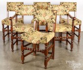 SET OF SIX ENGLISH OAK DINING