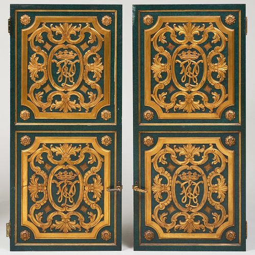 SET OF SIX ENGLISH PAINTED AND