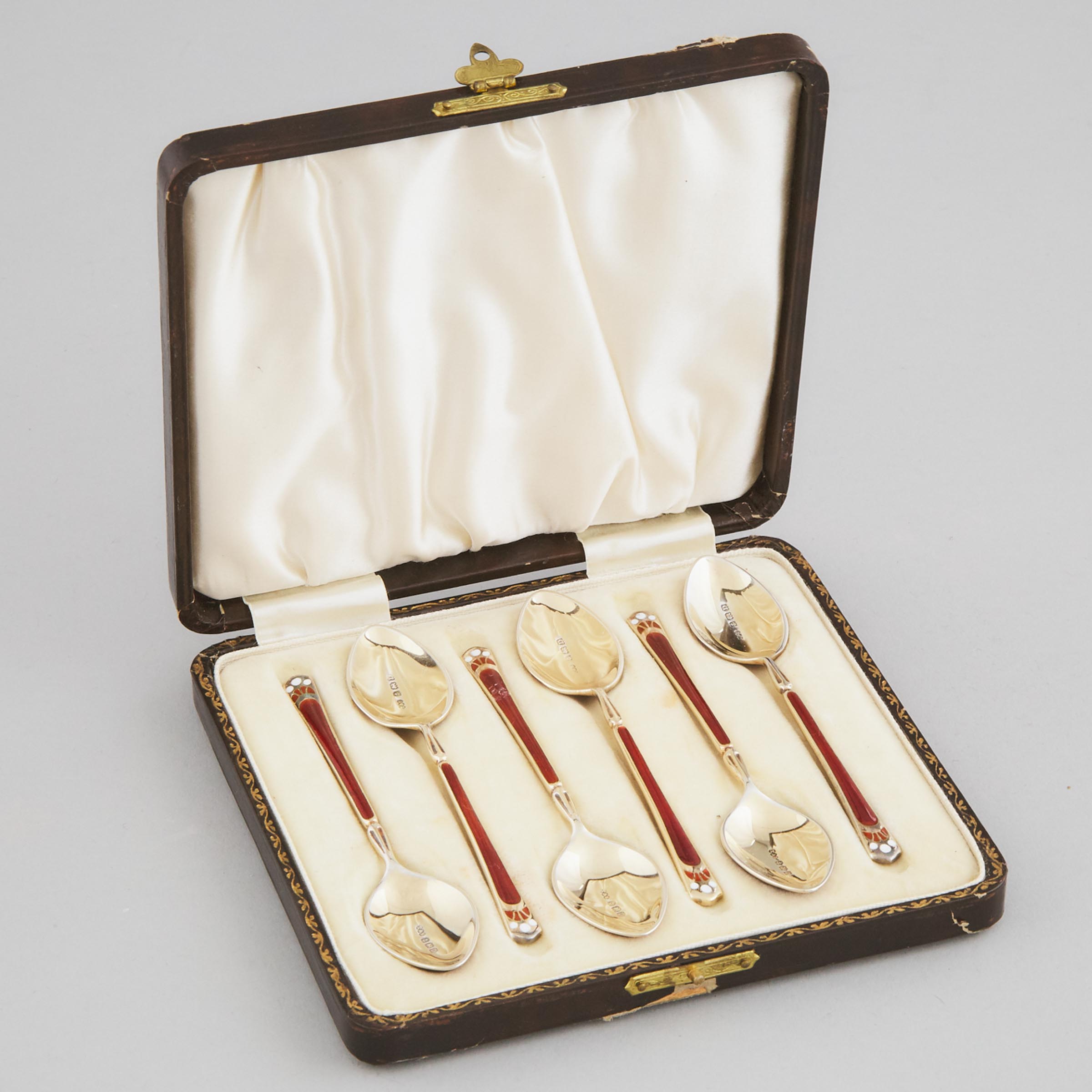 Set of Six English Silver-Gilt